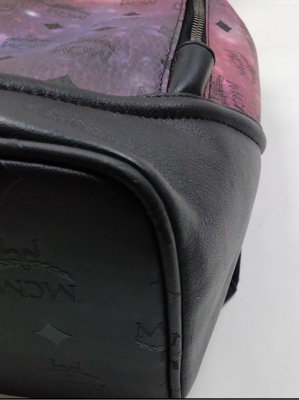 MCM Pink & Purple Galaxy Monogram Leather Backpack - Picture 6 of 9
